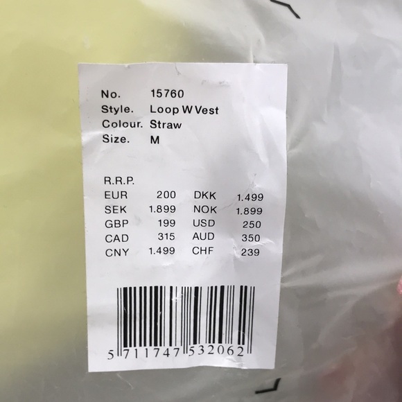 Rains Loop W Vest In Straw Size M New - Picture 14 of 14